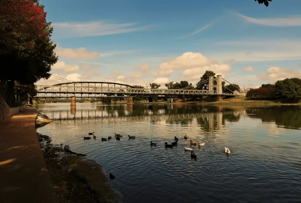 Waco Suspension Bridge over the Brazos River